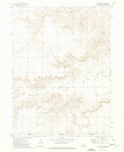 United States Geological Survey Potter SE, NE-CO (1972, 24000-Scale) digital map