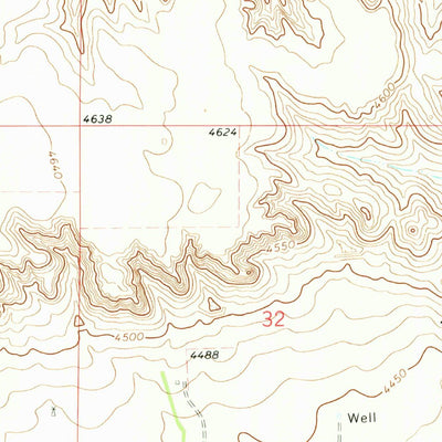 United States Geological Survey Potter SE, NE-CO (1972, 24000-Scale) digital map