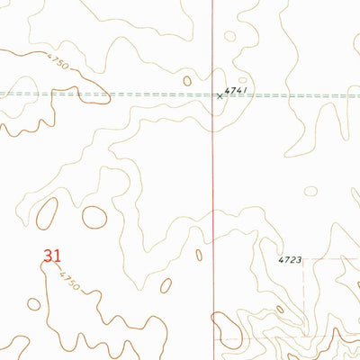 United States Geological Survey Potter SW, NE-CO (1972, 24000-Scale) digital map