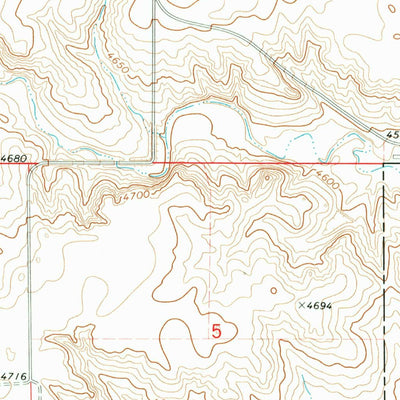 United States Geological Survey Potter SW, NE-CO (1972, 24000-Scale) digital map