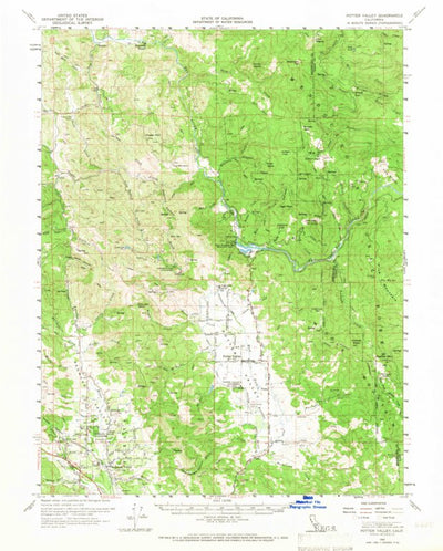 United States Geological Survey Potter Valley, CA (1960, 62500-Scale) digital map