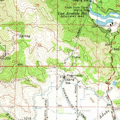 United States Geological Survey Potter Valley, CA (1960, 62500-Scale) digital map
