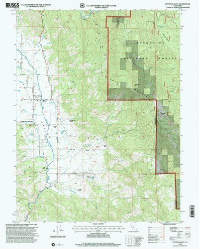 United States Geological Survey Potter Valley, CA (1996, 24000-Scale) digital map