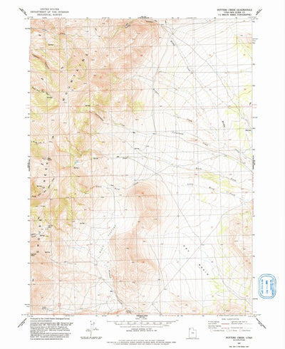 United States Geological Survey Potters Creek, UT (1991, 24000-Scale) digital map