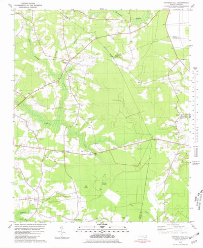 United States Geological Survey Potters Hill, NC (1980, 24000-Scale) digital map