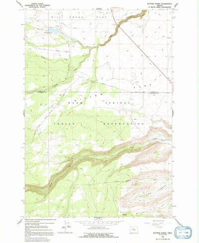 United States Geological Survey Potters Ponds, OR (1963, 24000-Scale) digital map