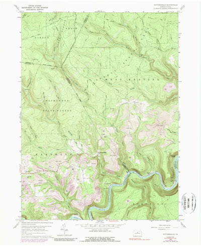United States Geological Survey Pottersdale, PA (1959, 24000-Scale) digital map