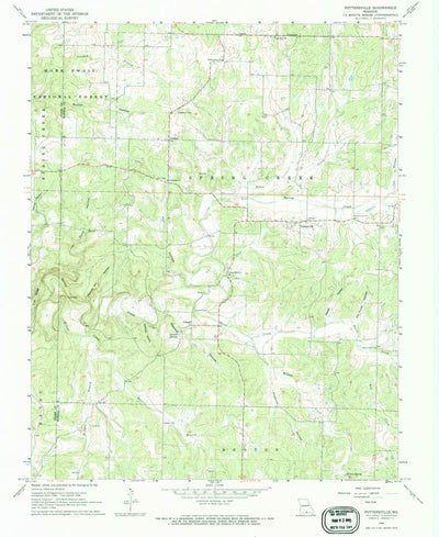 United States Geological Survey Pottersville, MO (1968, 24000-Scale) digital map