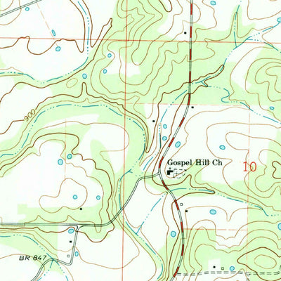 United States Geological Survey Pottersville, MO (1968, 24000-Scale) digital map
