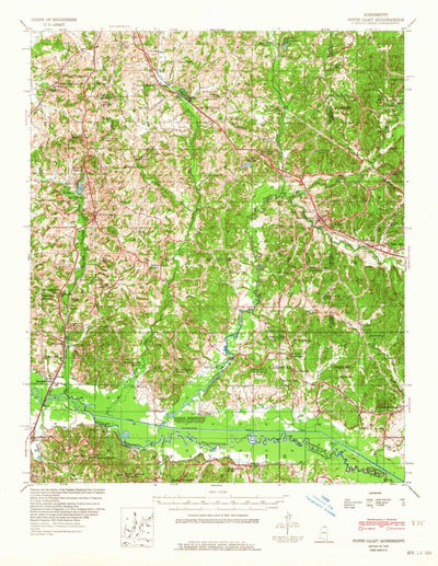 United States Geological Survey Potts Camp, MS (1945, 62500-Scale) digital map