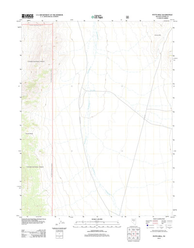 United States Geological Survey Potts Well, NV (2012, 24000-Scale) digital map