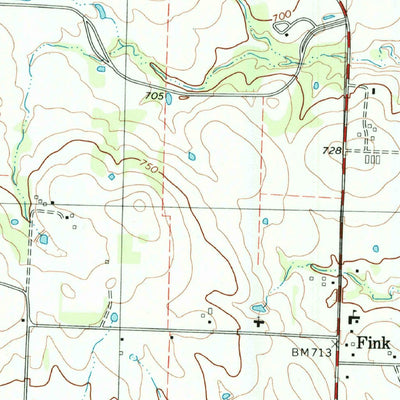 United States Geological Survey Pottsboro, TX-OK (1982, 24000-Scale) digital map
