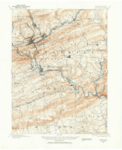 United States Geological Survey Pottsville, PA (1889, 62500-Scale) digital map