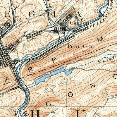 United States Geological Survey Pottsville, PA (1889, 62500-Scale) digital map