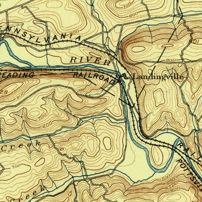United States Geological Survey Pottsville, PA (1891, 62500-Scale) digital map
