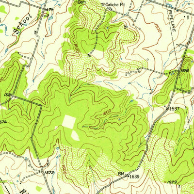 United States Geological Survey Pottsville, TX (1956, 62500-Scale) digital map