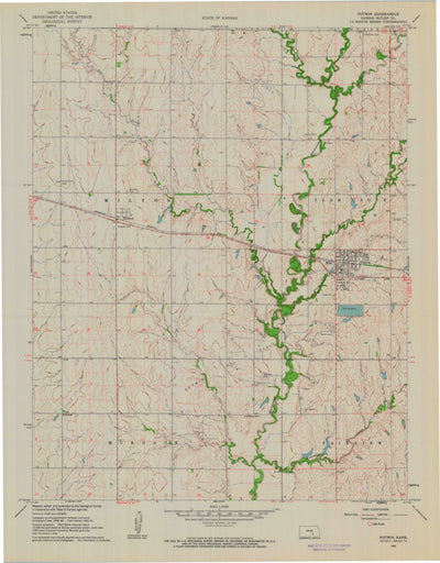 United States Geological Survey Potwin, KS (1961, 24000-Scale) digital map