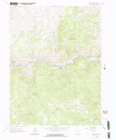United States Geological Survey Poudre Park, CO (1962, 24000-Scale) digital map