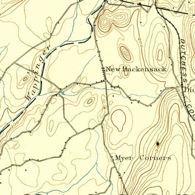 United States Geological Survey Poughkeepsie, NY (1893, 62500-Scale) digital map