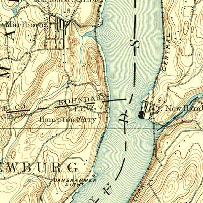United States Geological Survey Poughkeepsie, NY (1893, 62500-Scale) digital map