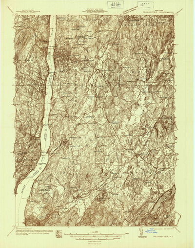 United States Geological Survey Poughkeepsie, NY (1936, 48000-Scale) digital map