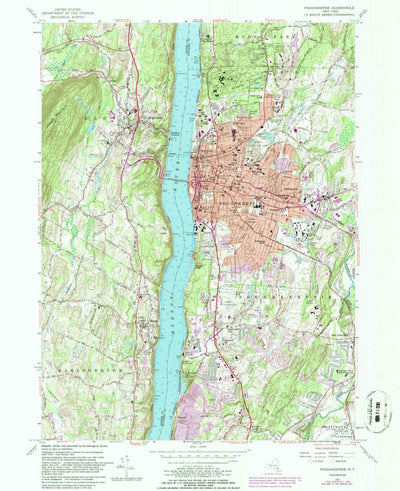 United States Geological Survey Poughkeepsie, NY (1957, 24000-Scale) digital map