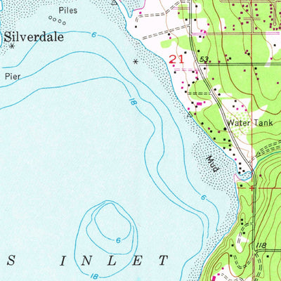 United States Geological Survey Poulsbo, WA (1953, 24000-Scale) digital map