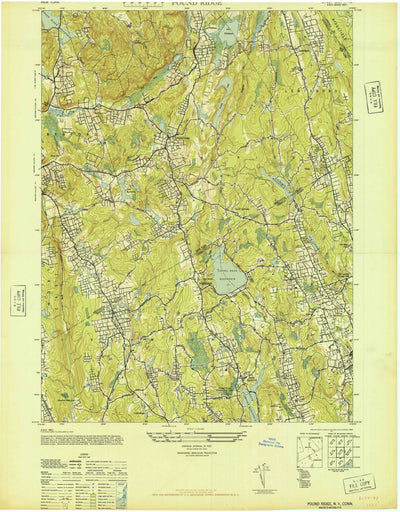 United States Geological Survey Pound Ridge, NY-CT (1947, 24000-Scale) digital map