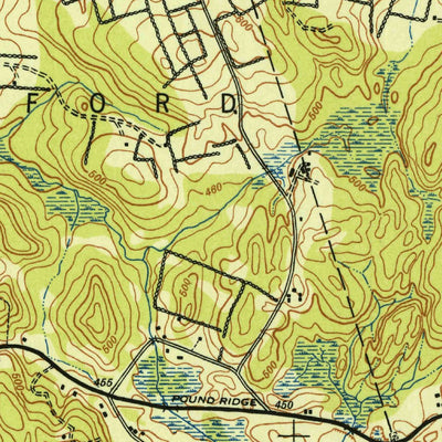 United States Geological Survey Pound Ridge, NY-CT (1947, 24000-Scale) digital map