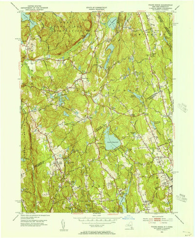 United States Geological Survey Pound Ridge, NY-CT (1951, 24000-Scale) digital map