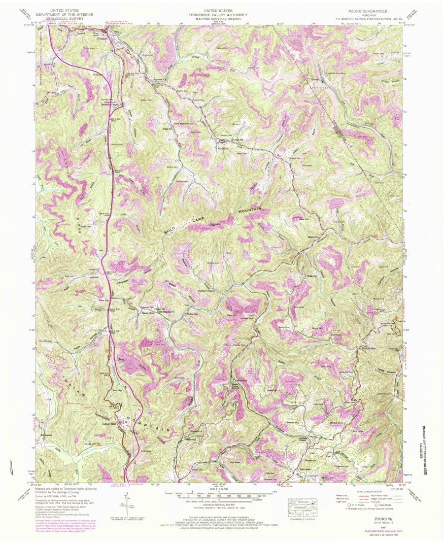 Pound, VA (1957, 24000-Scale) Map by United States Geological Survey ...