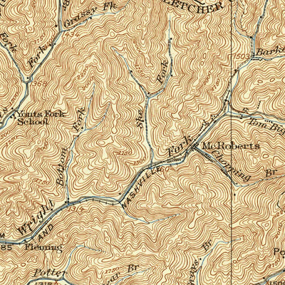 United States Geological Survey Pound, VA-KY (1914, 62500-Scale) digital map