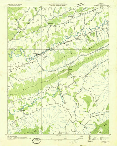 United States Geological Survey Pounding Mill, VA (1934, 24000-Scale) digital map