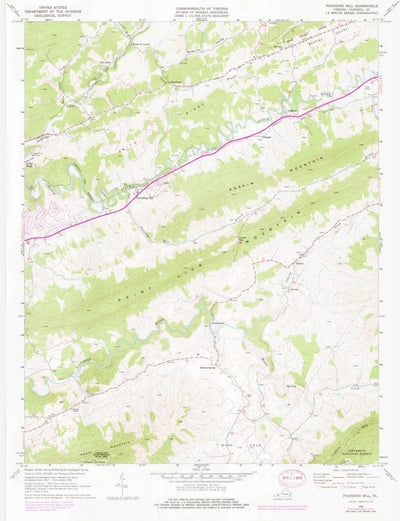 United States Geological Survey Pounding Mill, VA (1968, 24000-Scale) digital map