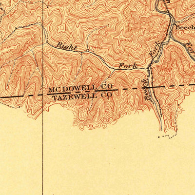 United States Geological Survey Pounding Mill, VA-WV (1912, 62500-Scale) digital map