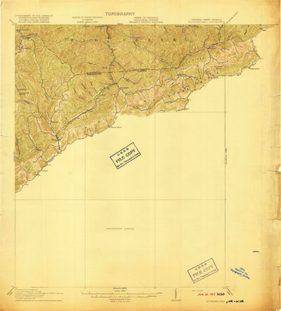 United States Geological Survey Pounding Mill, VA-WV (1916, 62500-Scale) digital map