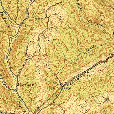 United States Geological Survey Pounding Mill, VA-WV (1916, 62500-Scale) digital map