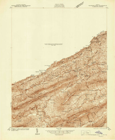 United States Geological Survey Pounding Mill, VA-WV (1941, 48000-Scale) digital map