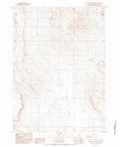 United States Geological Survey Poverty Basin North, OR (1984, 24000-Scale) digital map