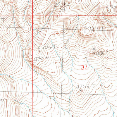 United States Geological Survey Poverty Basin North, OR (1984, 24000-Scale) digital map