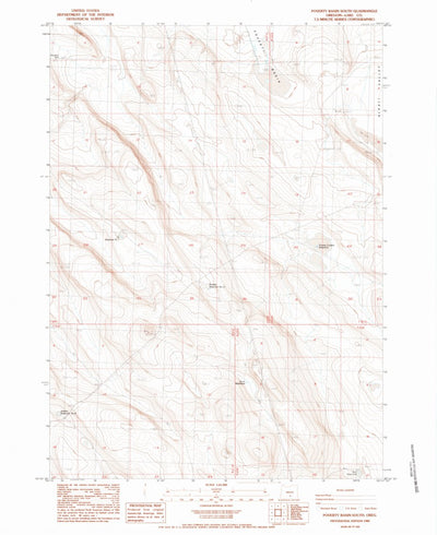 United States Geological Survey Poverty Basin South, OR (1984, 24000-Scale) digital map