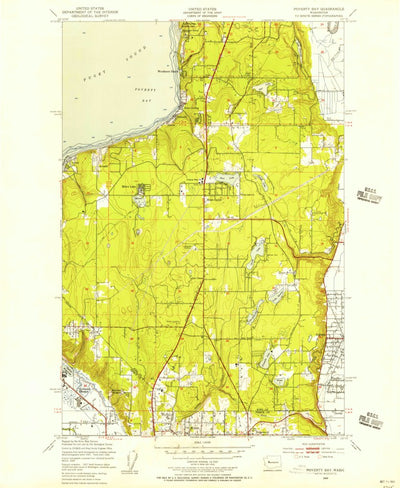 United States Geological Survey Poverty Bay, WA (1949, 24000-Scale) digital map