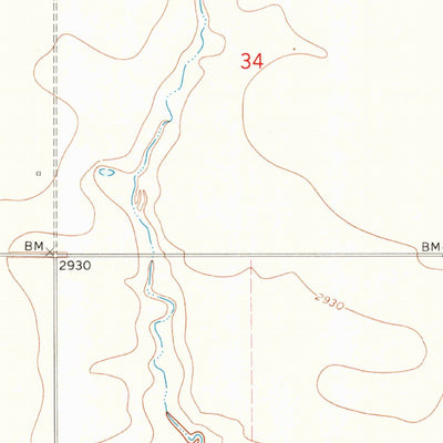 United States Geological Survey Poverty Coulee SE, MT (1970, 24000-Scale) digital map