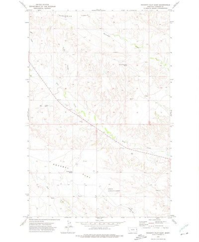 United States Geological Survey Poverty Flat East, MT (1972, 24000-Scale) digital map