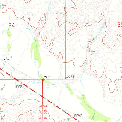 United States Geological Survey Poverty Flat East, MT (1972, 24000-Scale) digital map