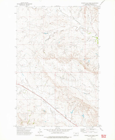 United States Geological Survey Poverty Flat West, MT (1972, 24000-Scale) digital map