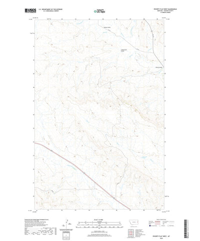 United States Geological Survey Poverty Flat West, MT (2020, 24000-Scale) digital map