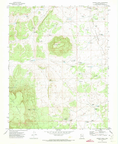 United States Geological Survey Poverty Knoll, AZ (1971, 24000-Scale) digital map