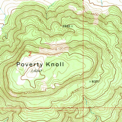 United States Geological Survey Poverty Knoll, AZ (1971, 24000-Scale) digital map
