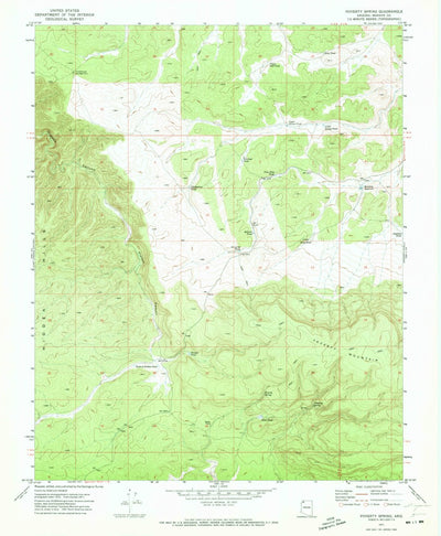 United States Geological Survey Poverty Spring, AZ (1971, 24000-Scale) digital map